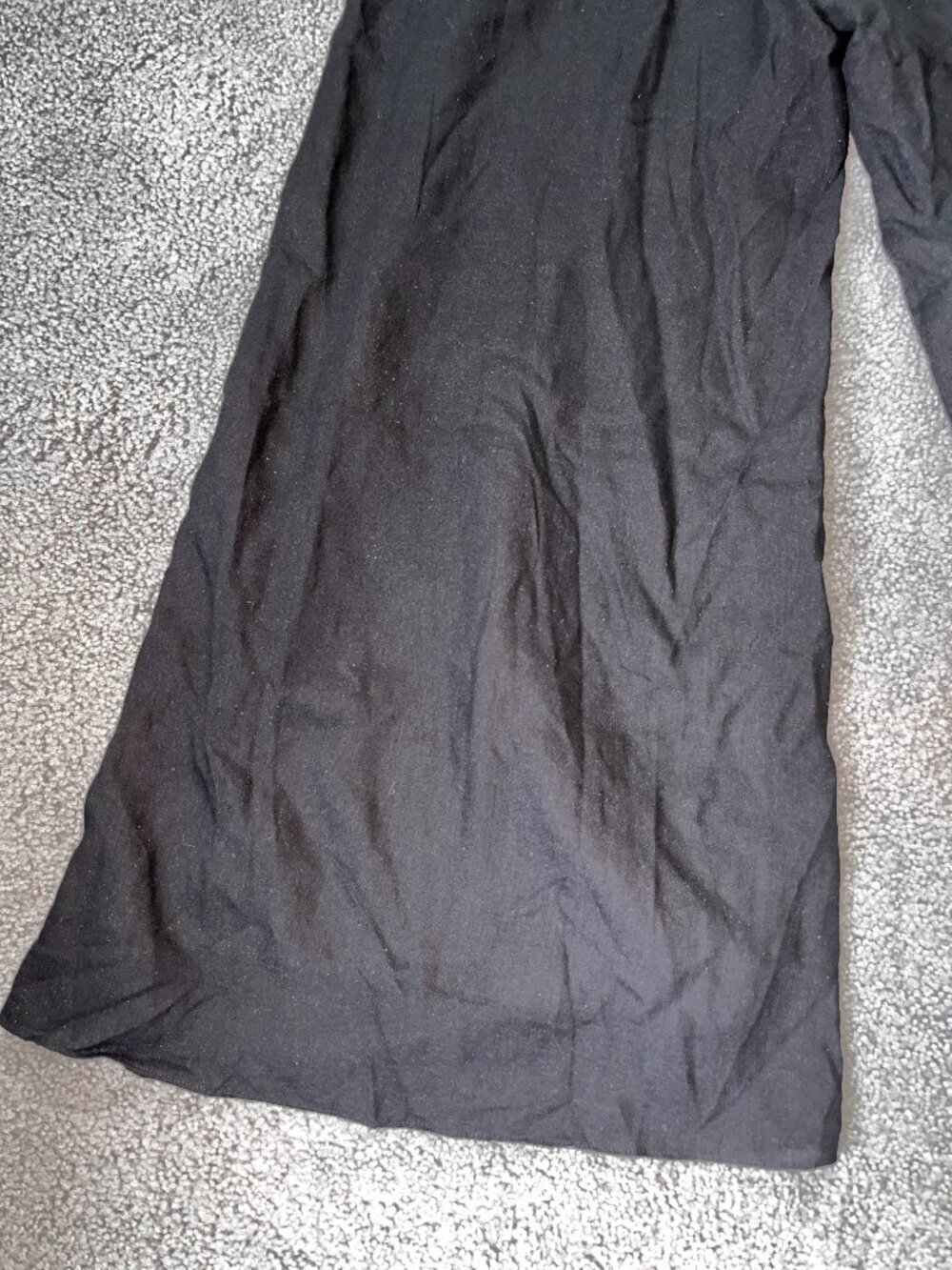 LULUS WIDE LEG BLACK PALAZZO PANTS WITH LEG REVEALING SLITS - NEW WITH TAGS - L - Picture 8 of 12